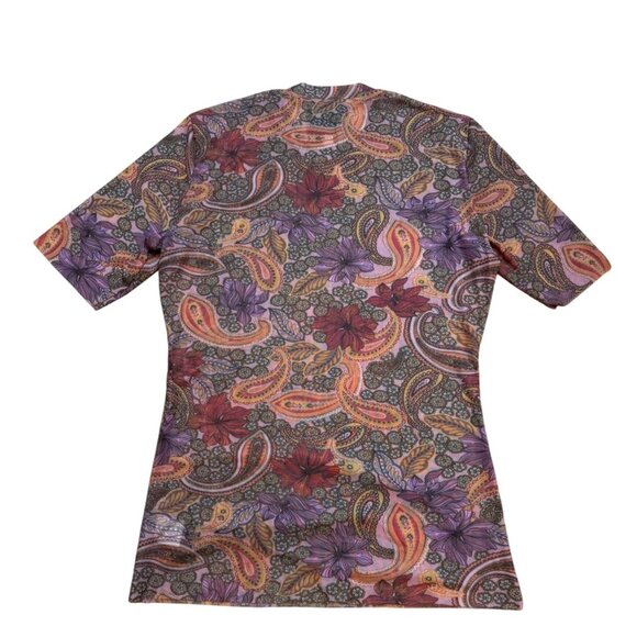 Johnny Was Jade Womens Medium Mesh Floral Paisley Top - Picture 2 of 6